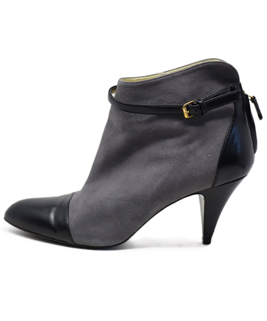Stella McCartney Grey Suede & Black Leather Booties 1