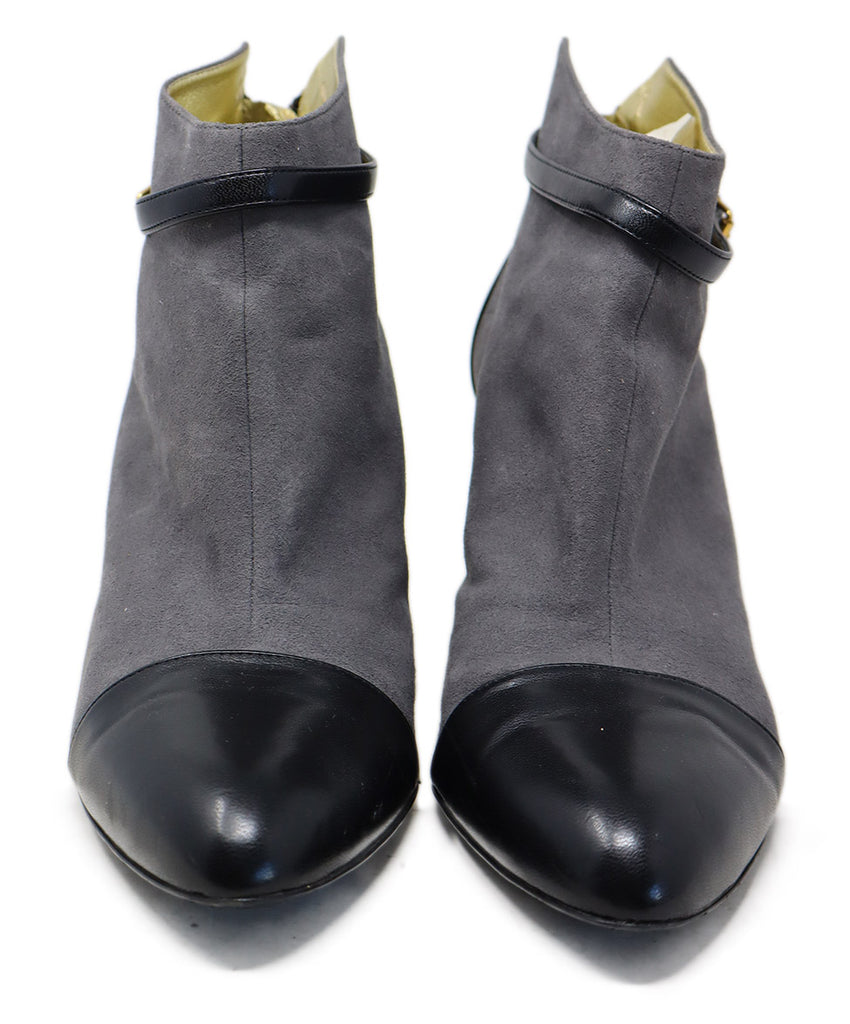 Stella McCartney Grey Suede & Black Leather Booties 4