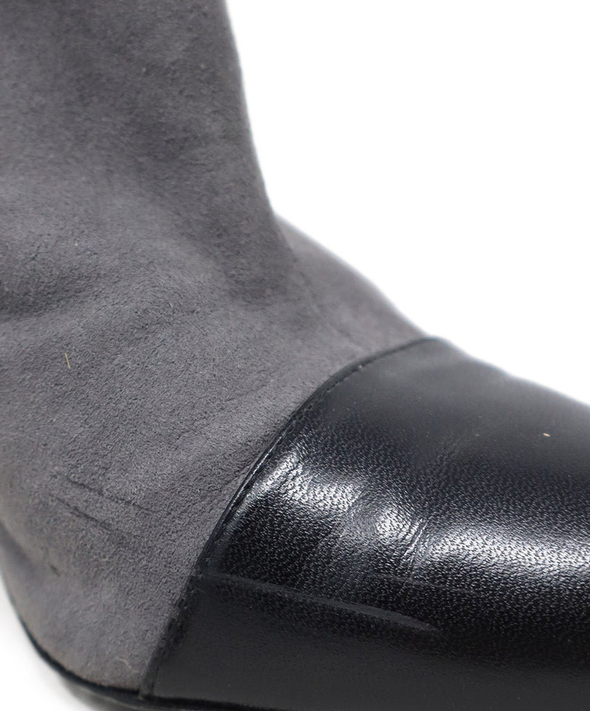 Stella McCartney Grey Suede & Black Leather Booties 6