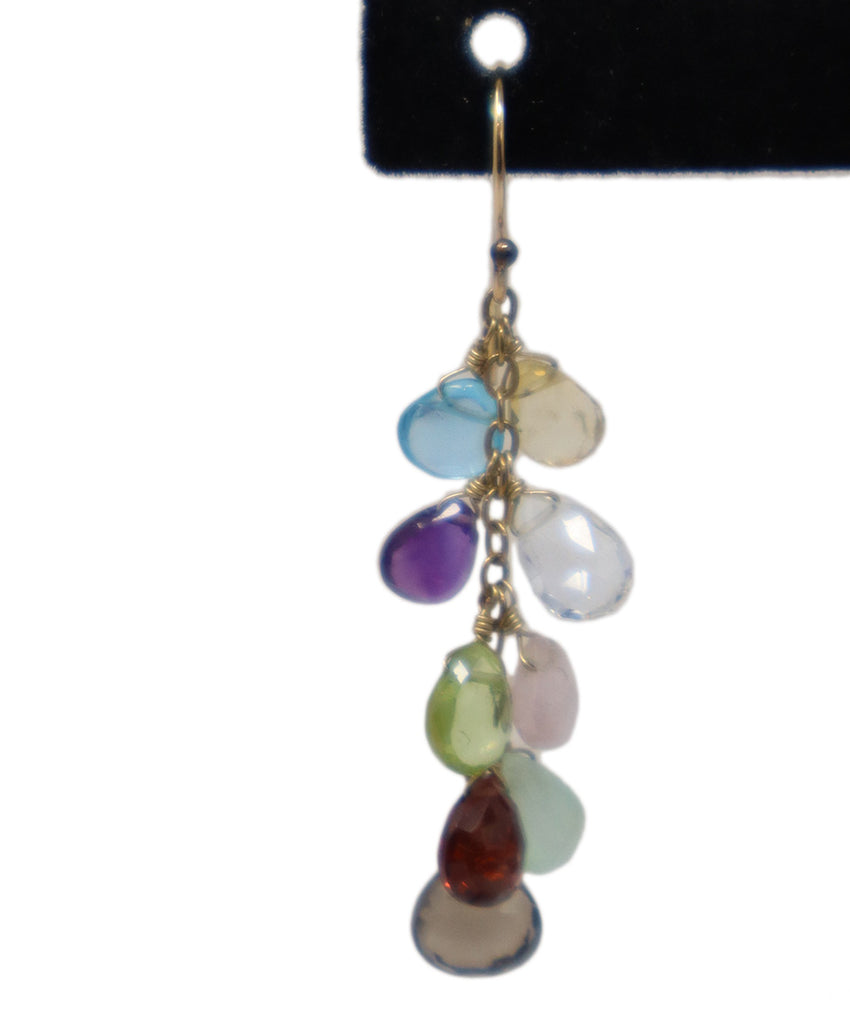 Multicolor Precious Stone Dangle Earrings 3