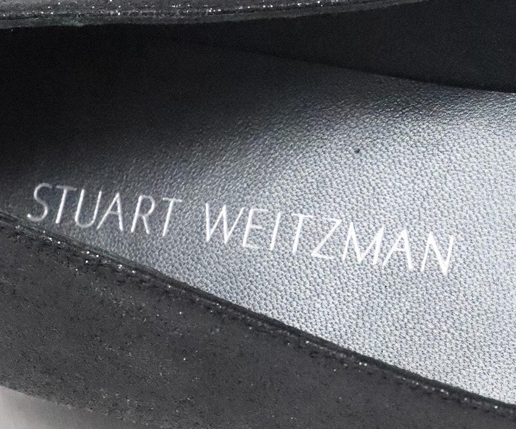 Stuart Weitzman Black Glitter Flats sz 7 - Michael's Consignment NYC