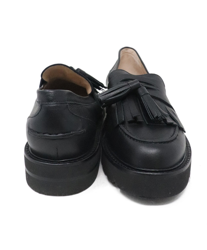 Stuart Weitzman Black Leather Loafers 2
