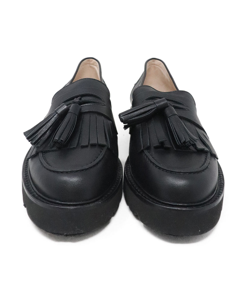 Stuart Weitzman Black Leather Loafers 3