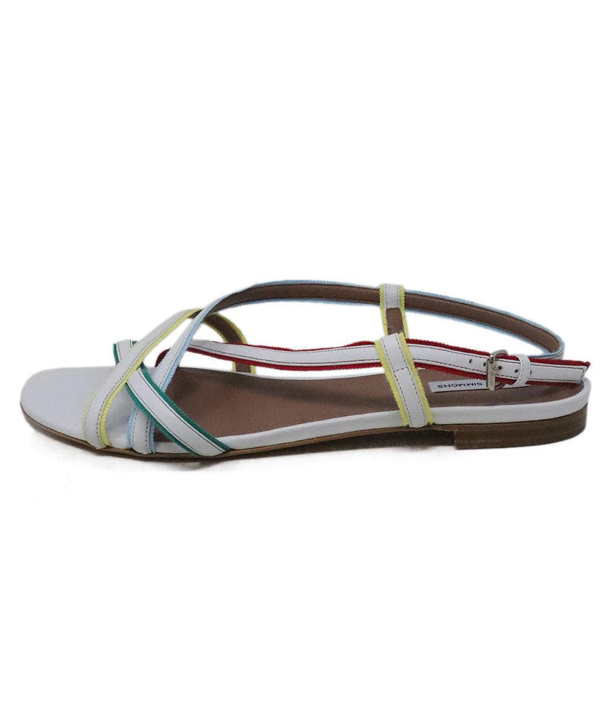 Tabitha Simmons White Leather Sandals 1