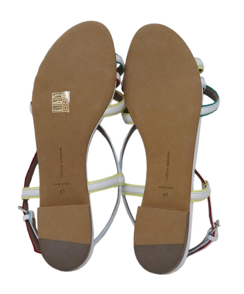 Tabitha Simmons White Leather Sandals 4
