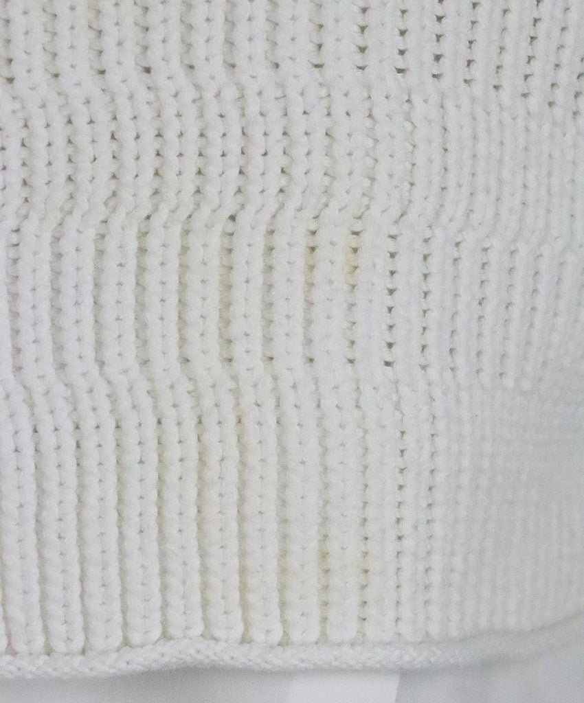 Tahari White Cotton Layered Sweater sz 4 - Michael's Consignment NYC