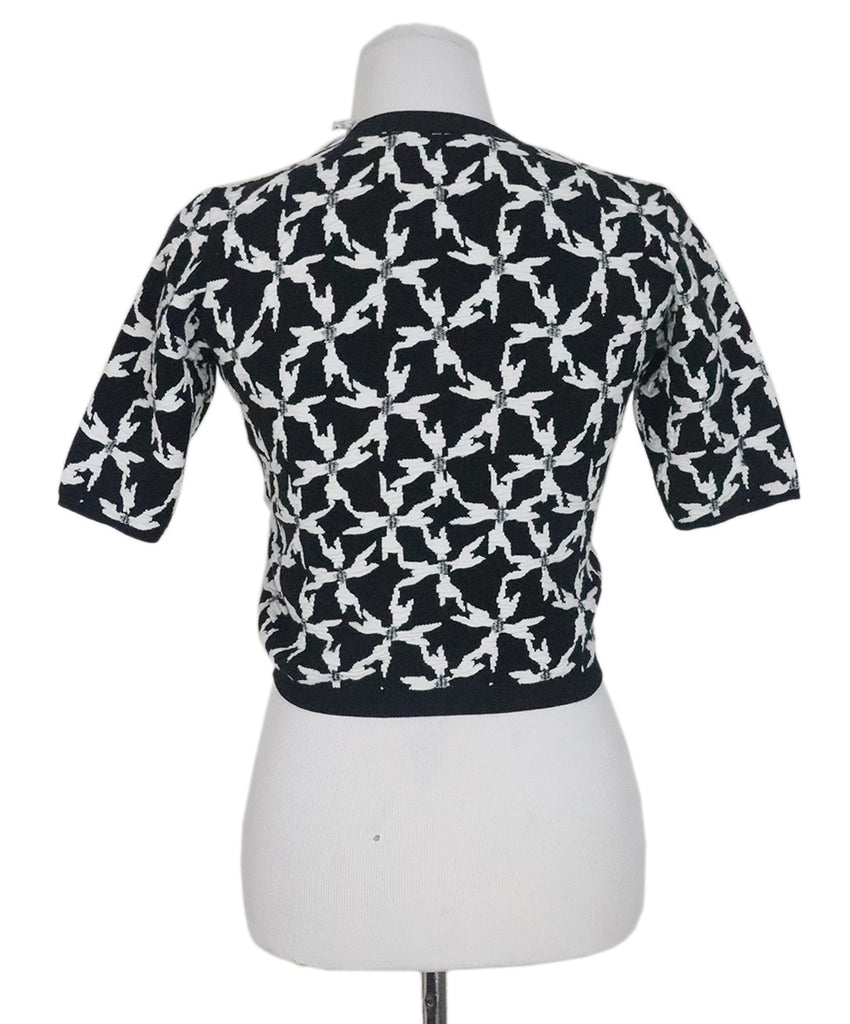 Tanya Taylor Cropped Black & White Sweater 2