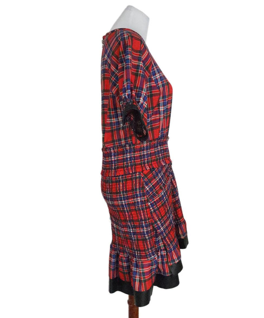 Tanya Taylor Red & Blue Plaid Dress sz 12 - Michael's Consignment NYC