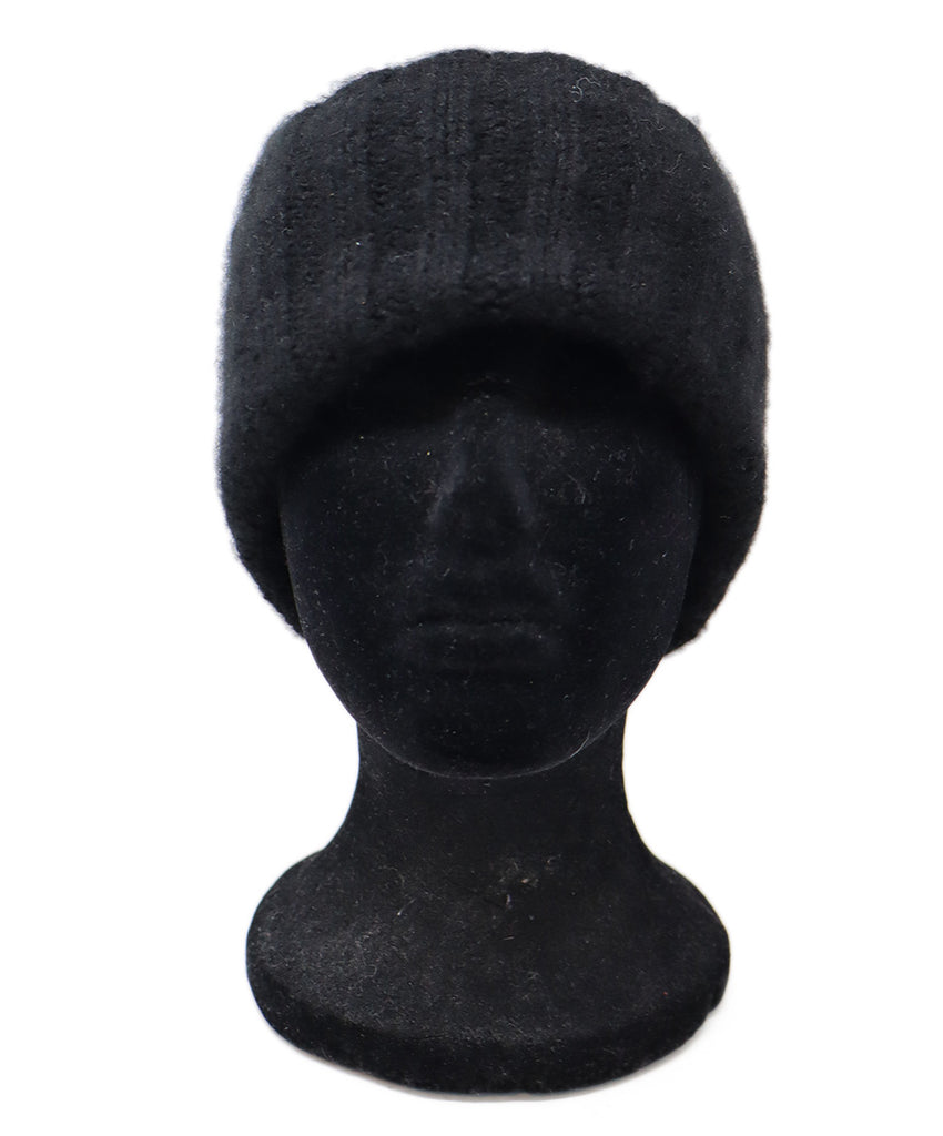 The Elder Statesman Black Cashmere Hat 