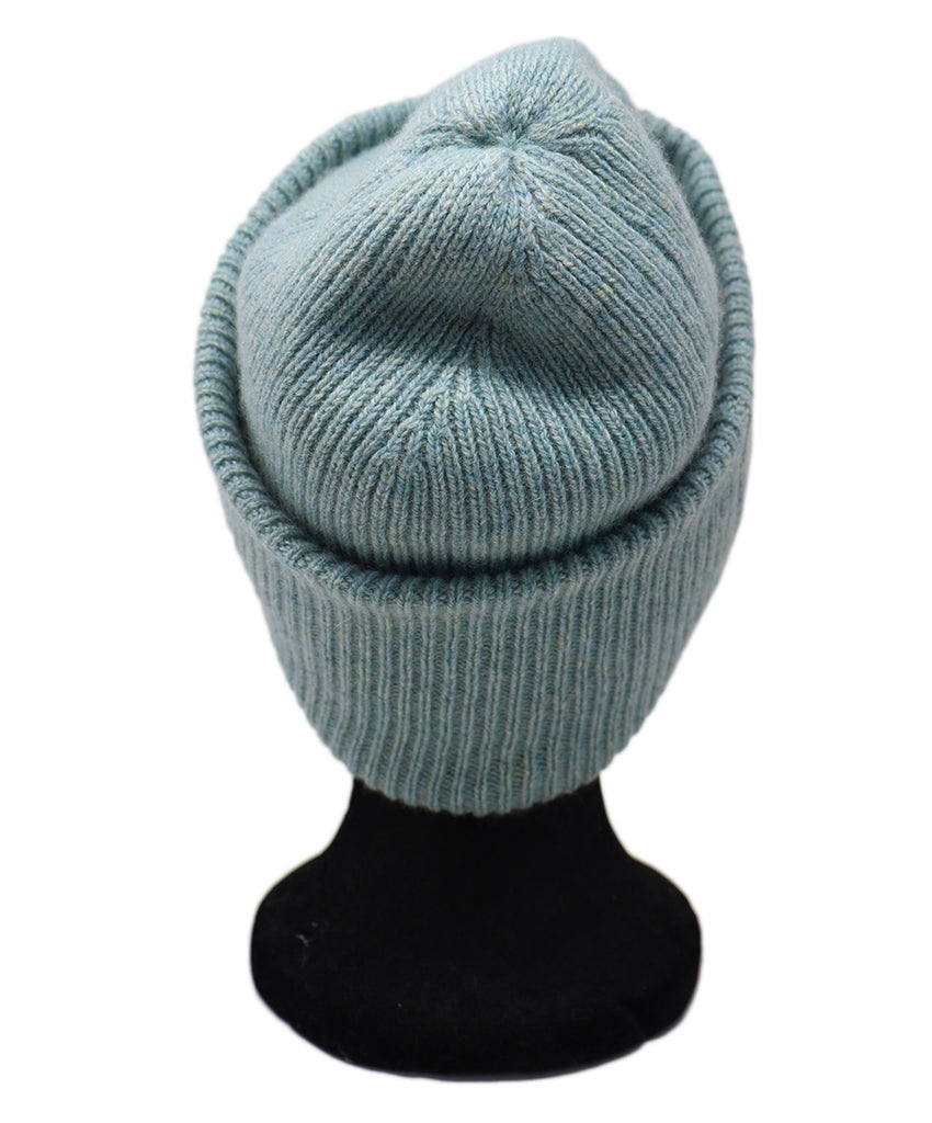 The Elder Statesman Mint Cashmere Hat 2