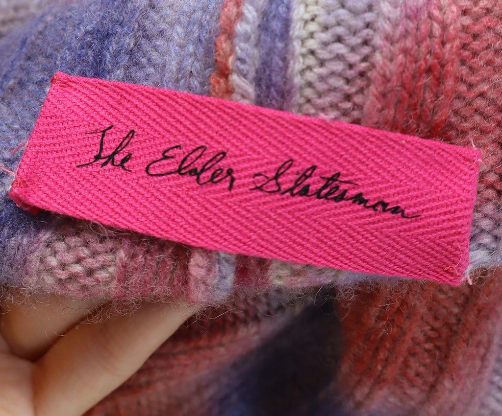 The Elder Statesman Pink & Lavender Cashmere Hat 3