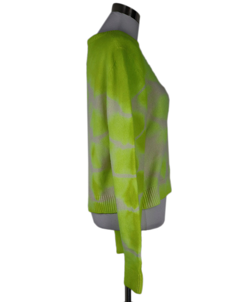 The Elder Statesmen Neon Yellow Cashmere Sweater 1