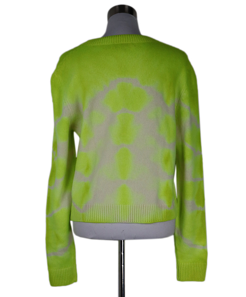 The Elder Statesmen Neon Yellow Cashmere Sweater 2