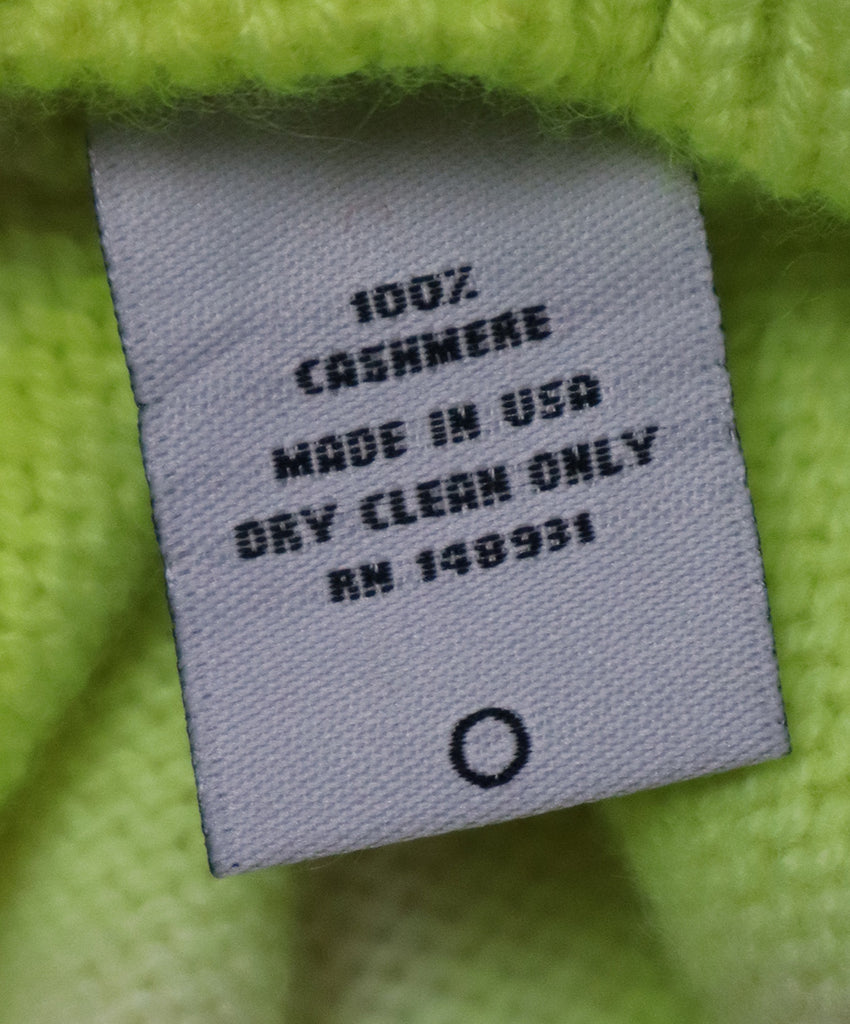 The Elder Statesmen Neon Yellow Cashmere Sweater 4