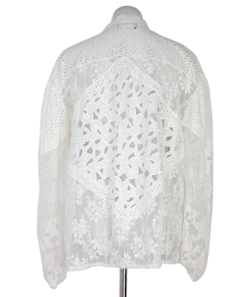 The Kooples White Lace Blouse sz 6 - Michael's Consignment NYC