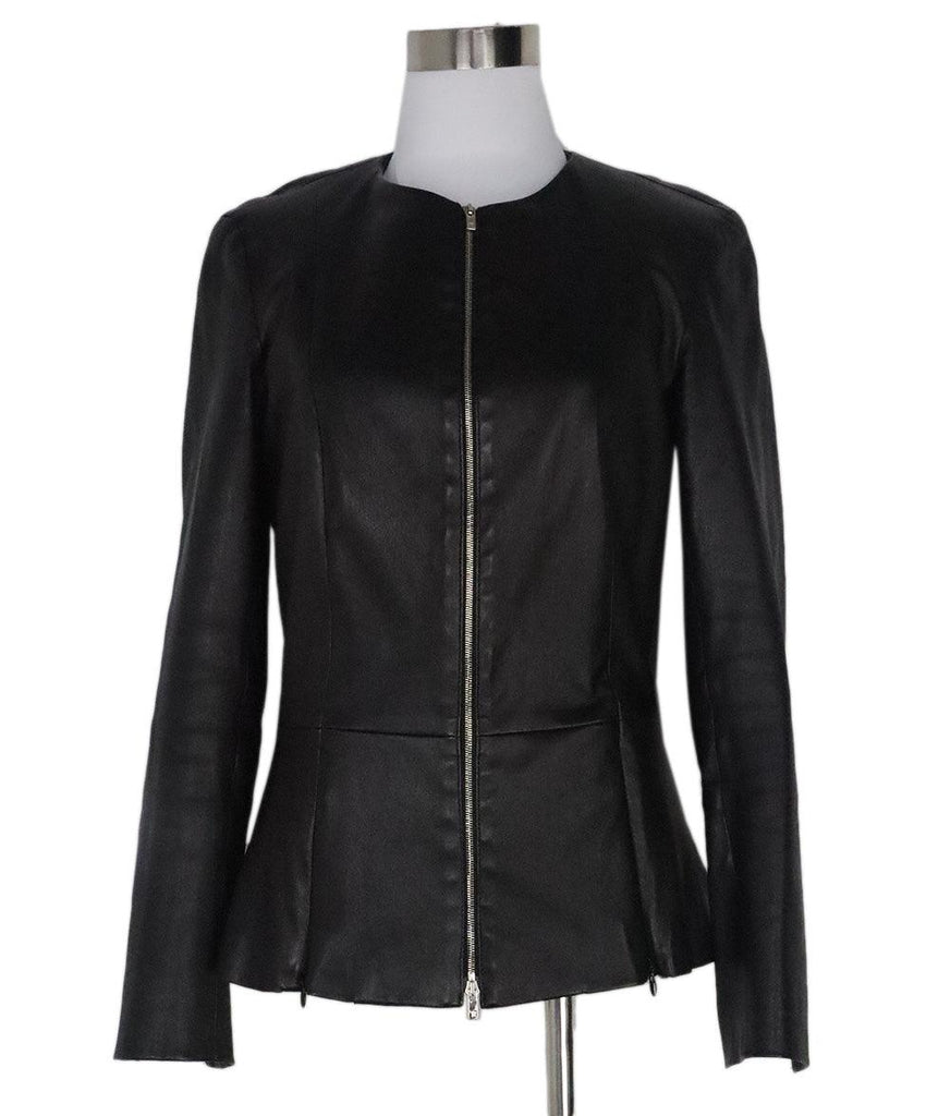The Row Black Leather Jacket sz 8 - Michael's Consignment NYC