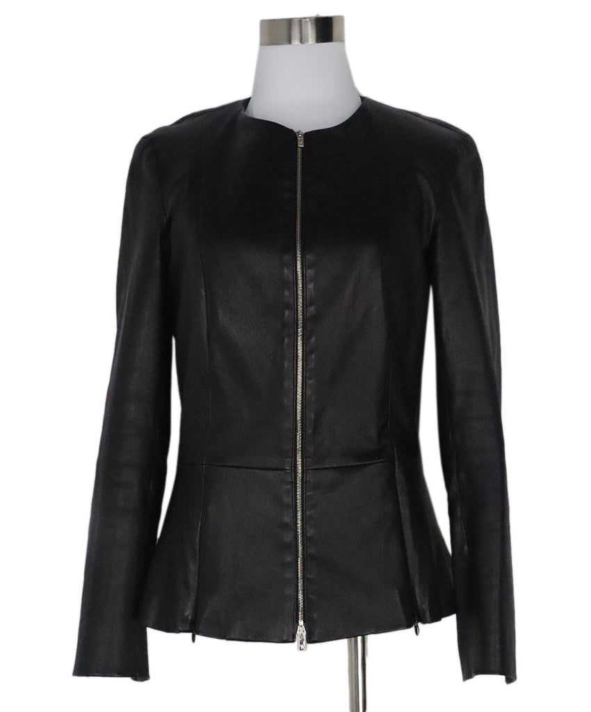 The Row Black Leather Jacket 