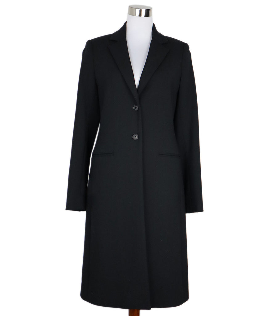 The Row Black Wool Long Coat 