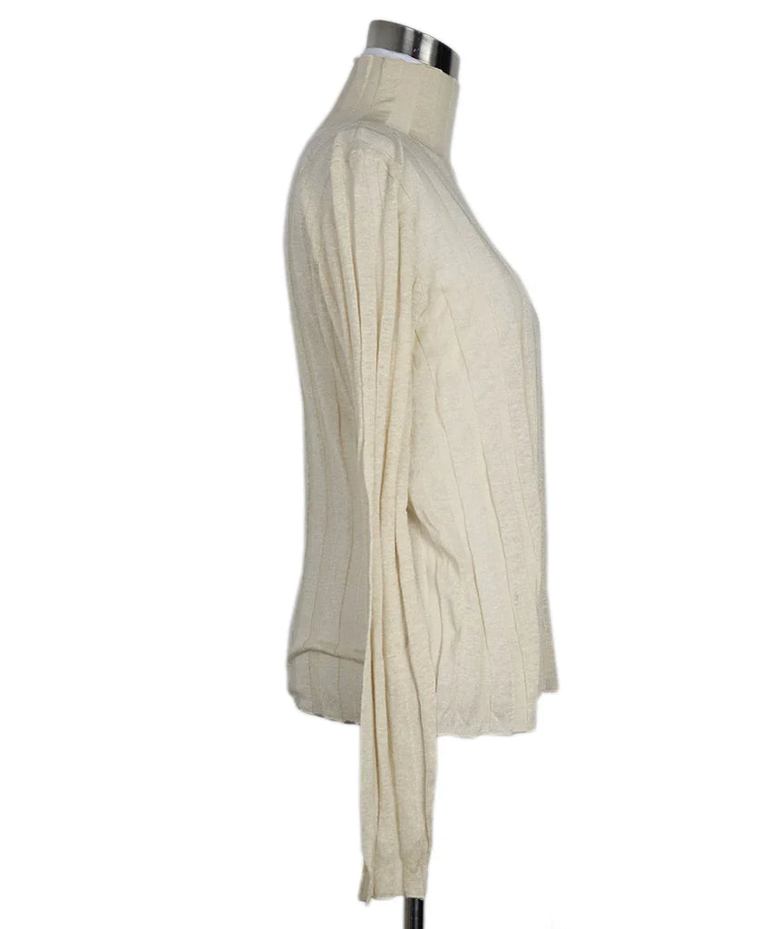 The Row Cream Silk & Linen Turtleneck sz 4 - Michael's Consignment NYC