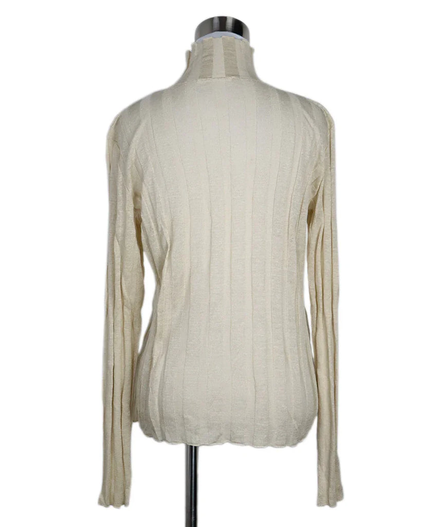 The Row Cream Silk & Linen Turtleneck sz 4 - Michael's Consignment NYC