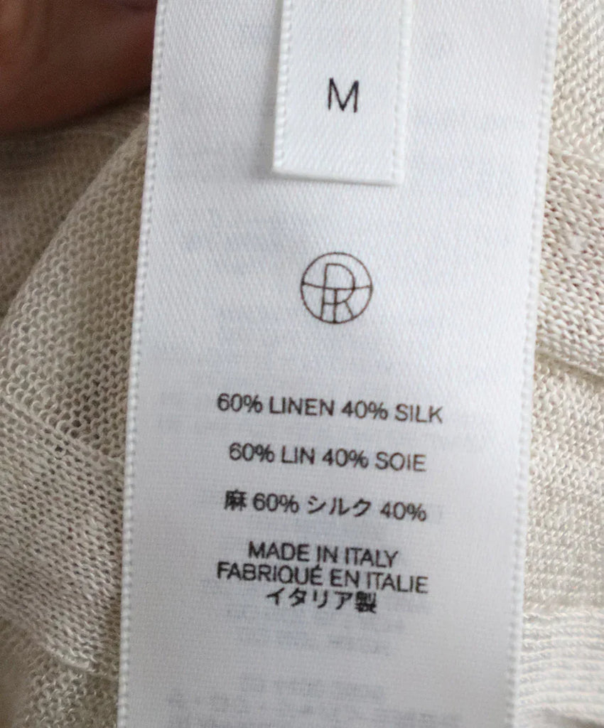 The Row Cream Silk & Linen Turtleneck sz 4 - Michael's Consignment NYC
