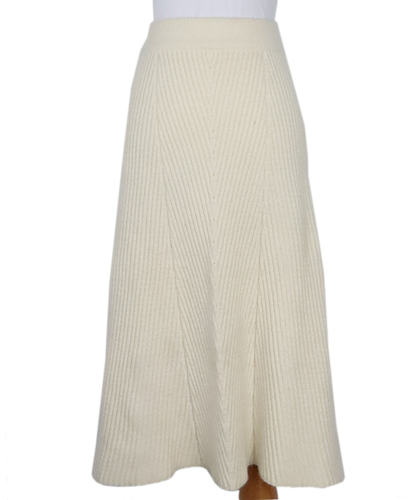 The Row Cream Knit Skirt 