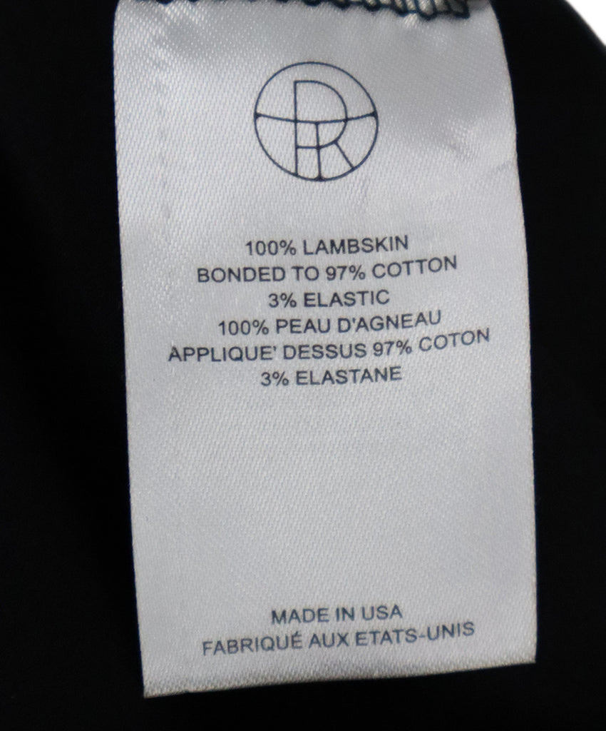 The Row Navy Leather Blazer 4