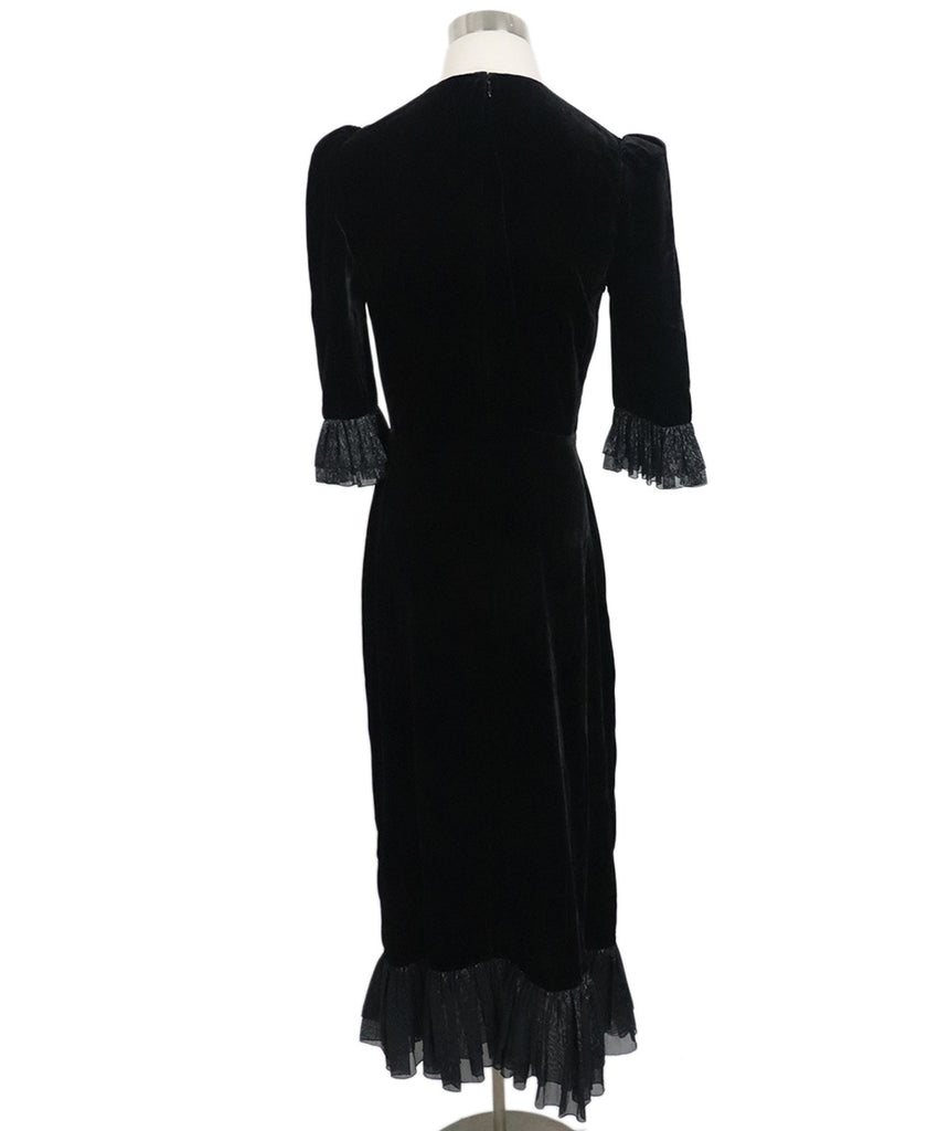 The Vampire's Wife Black Velvet Silk Trim Dress 2