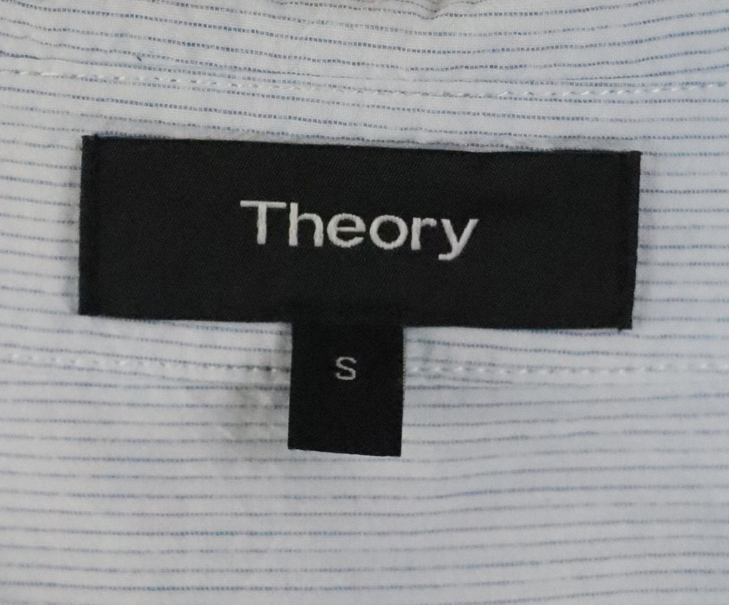 Theory Pale Blue Striped Top 3