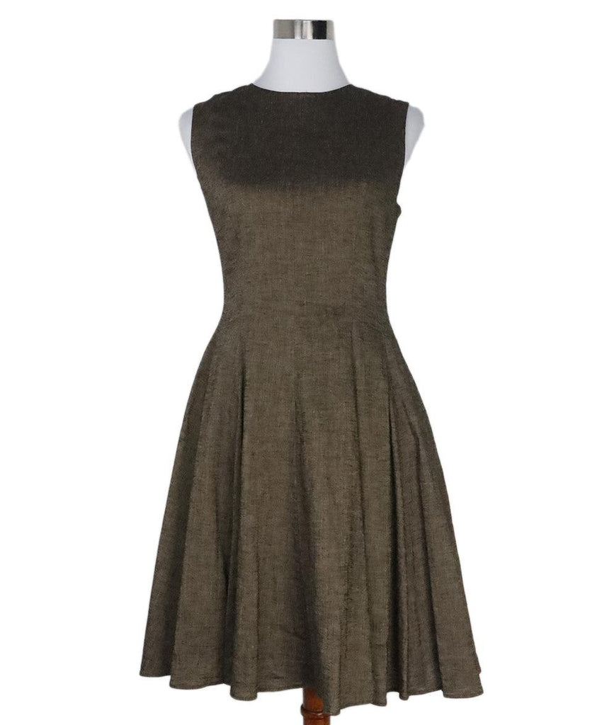 Theory Brown Linen Dress sz 6 - Michael's Consignment NYC