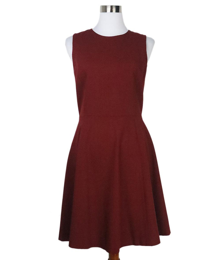 Theory Burgundy Wool Dress sz 8 - Michael's Consignment NYC