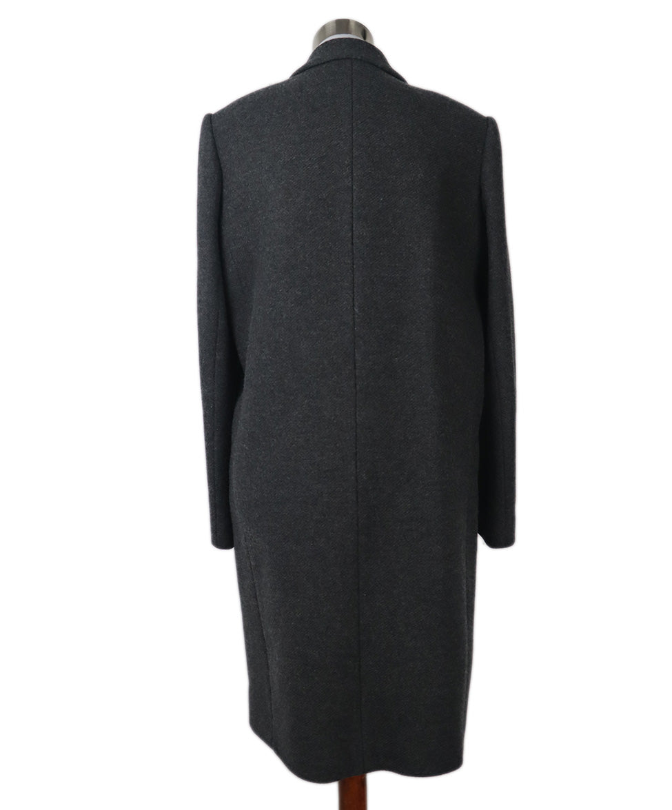 Theory Charcoal Wool Coat sz 8 Michael s Consignment NYC