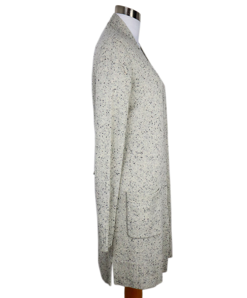 Theory Grey & Black Cashmere Cardigan 1