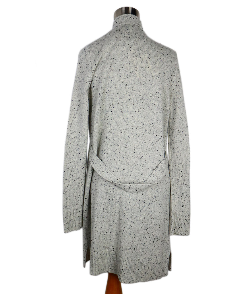 Theory Grey & Black Cashmere Cardigan 2