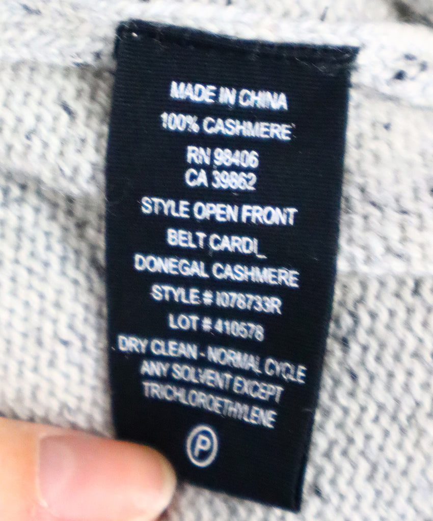 Theory Grey & Black Cashmere Cardigan 4