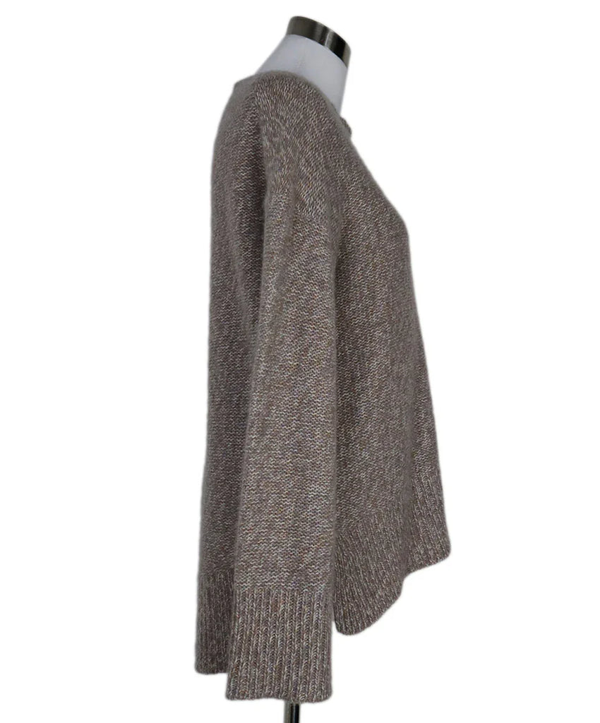 Theory Grey Purple & Orange Cashmere Sweater sz 10 - Michael's Consignment NYC