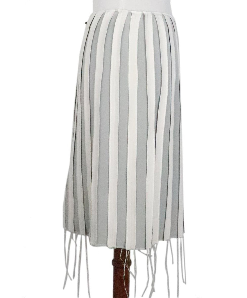 Thom Browne Grey & White Striped Skirt 1