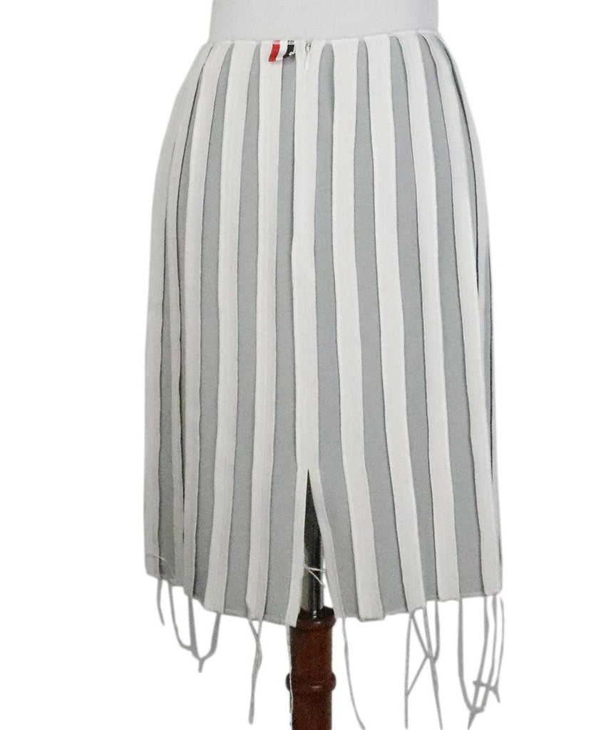 Thom Browne Grey & White Striped Skirt sz 2 - Michael's Consignment NYC