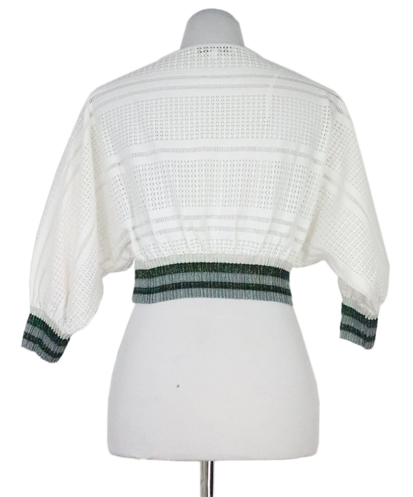 Tibi White Cropped Sweater 2