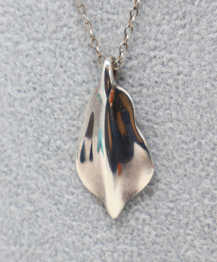 Tiffany & Co. Vintage Sterling Silver Leaf Necklace 3