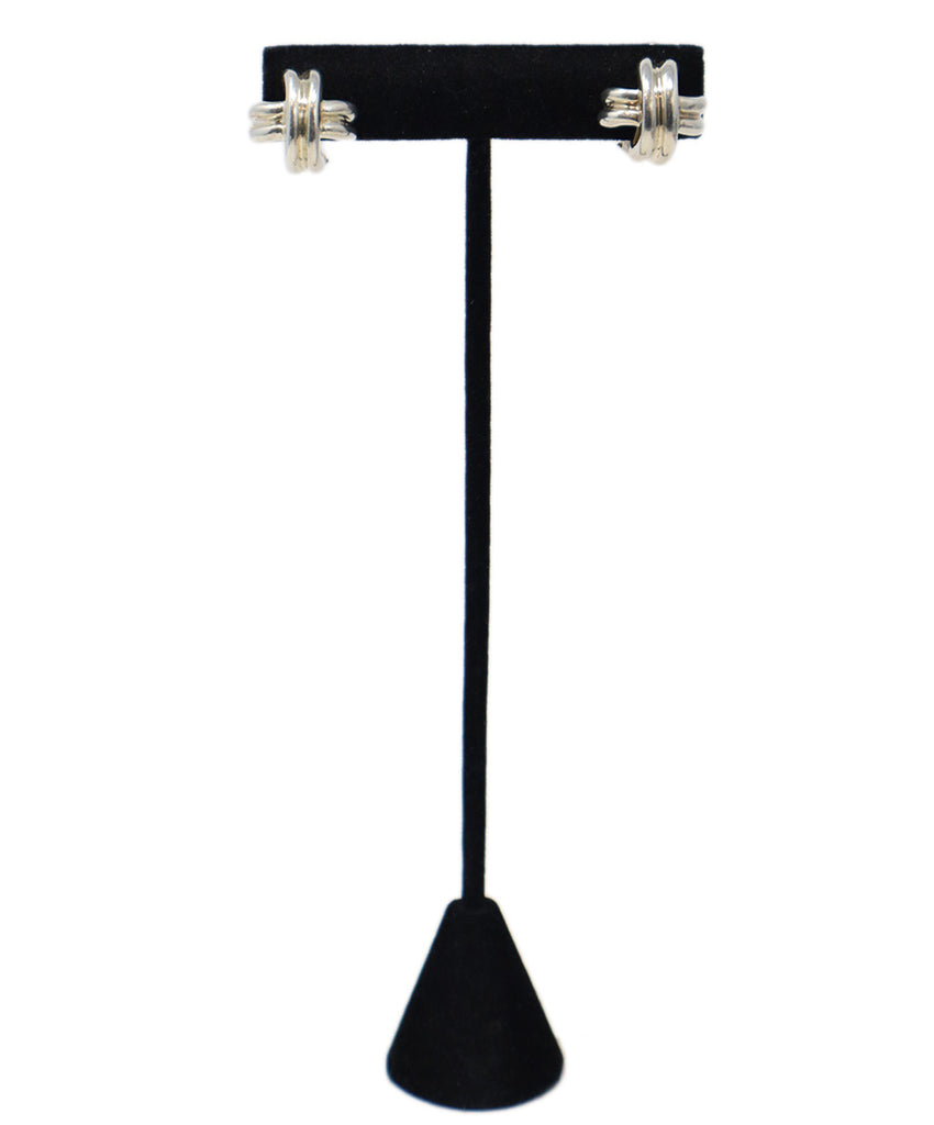 Tiffany & Co. Vintage Sterling Silver Signature X Earrings 