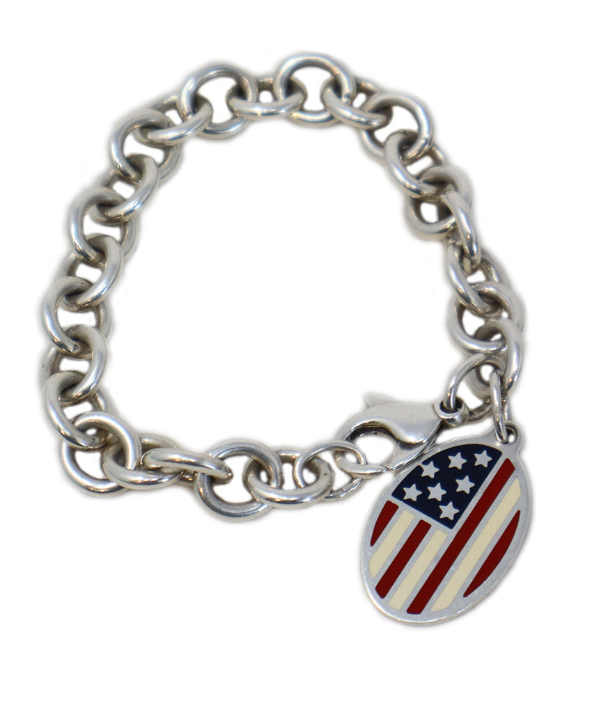 Tiffany & Co. Vintage American Flag Tag Bracelet 