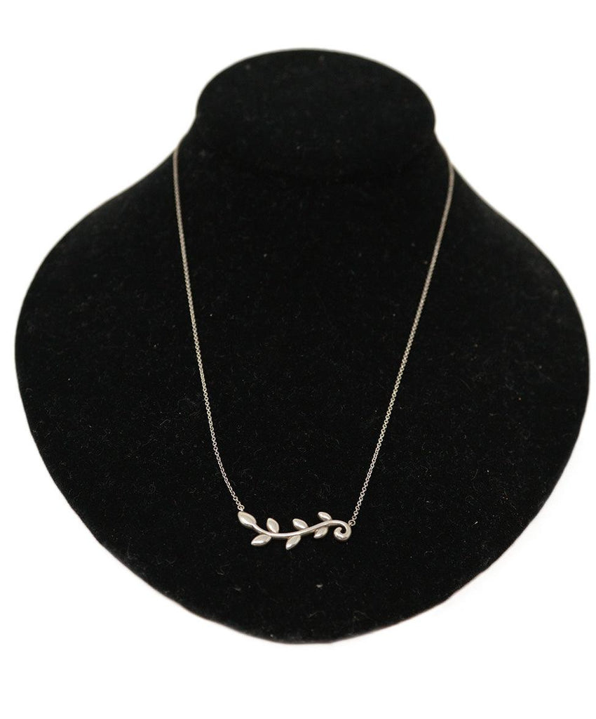 Tiffany & Co. Sterling Silver Olive Leaf Necklace - Michael's Consignment NYC