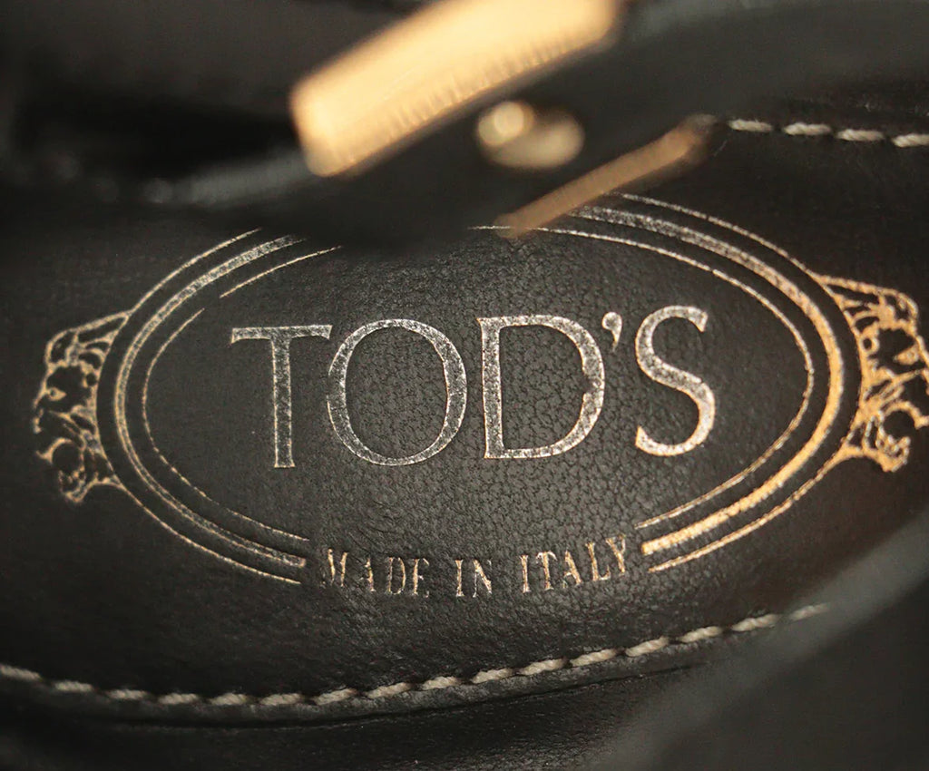 Tod's Black Leather Ankle Strap Heels sz 4.5 - Michael's Consignment NYC