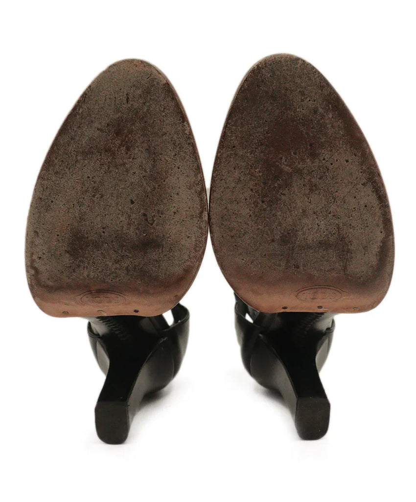 Tod's Black Leather Ankle Strap Heels sz 4.5 - Michael's Consignment NYC