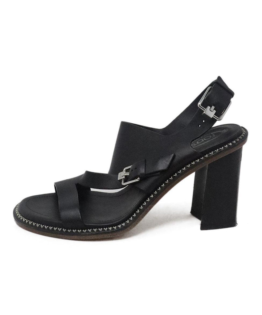 Tod's Black Leather Sandals 1