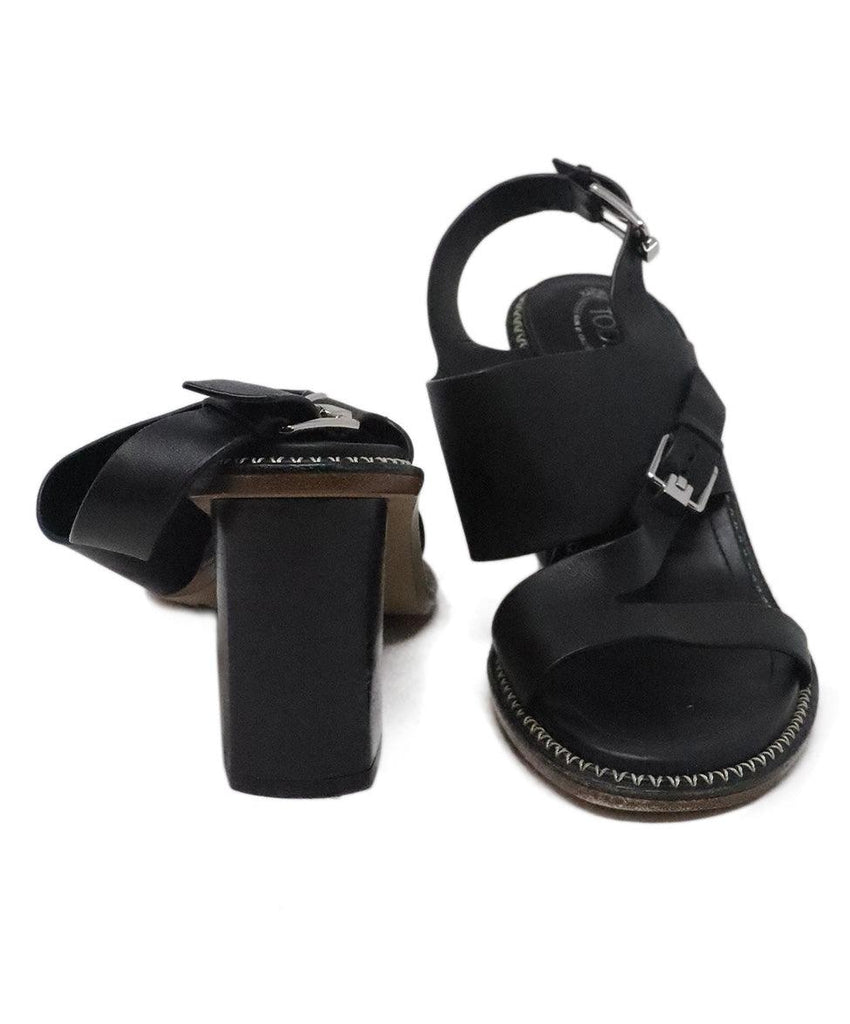 Tod's Black Leather Sandals 2