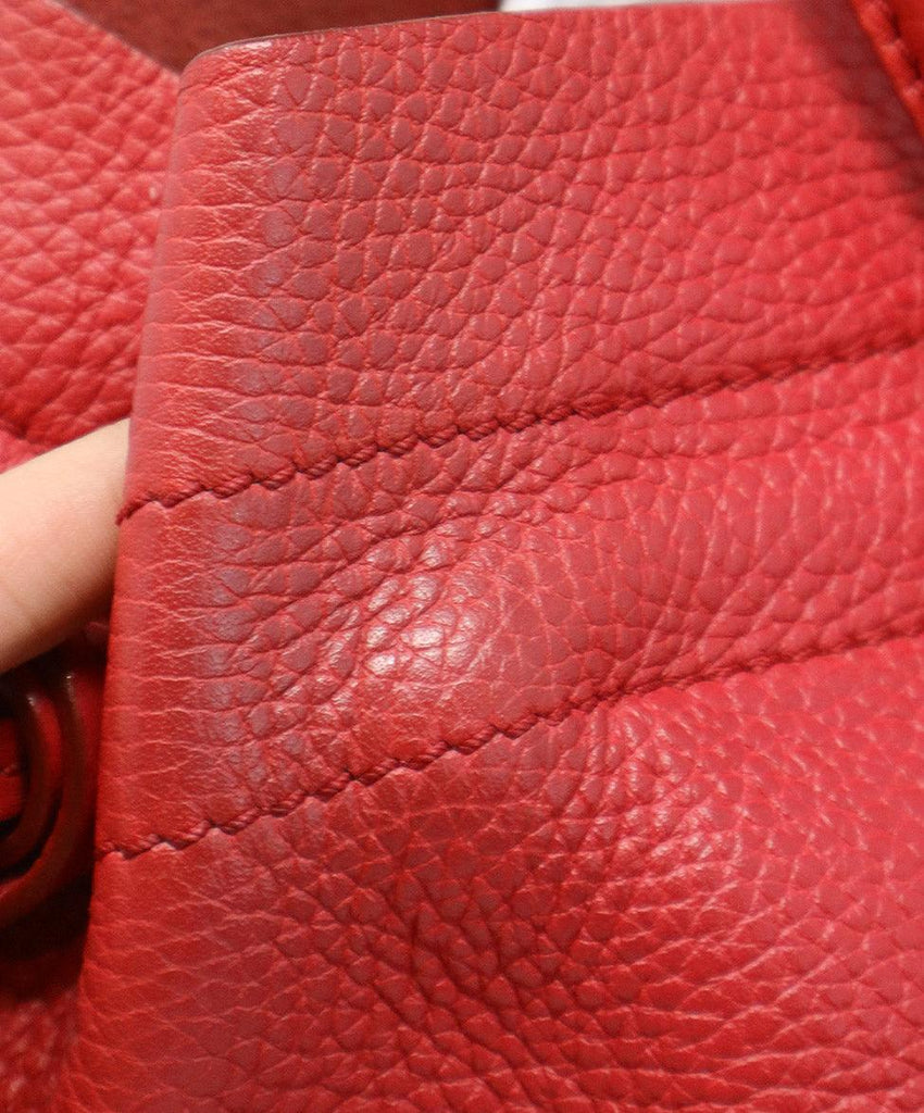 Tod's Red Grained Leather Tote - Michael's Consignment NYC