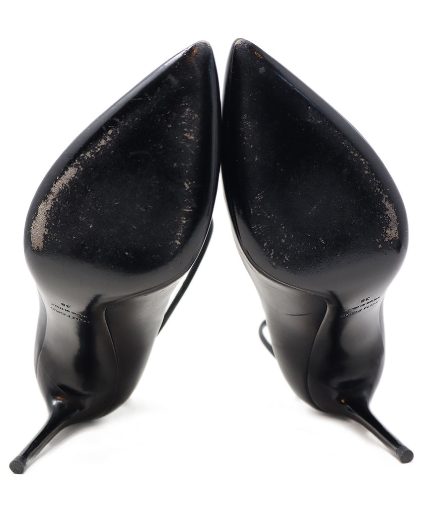 Tom Ford Black Leather Ankle Strap Heels 4