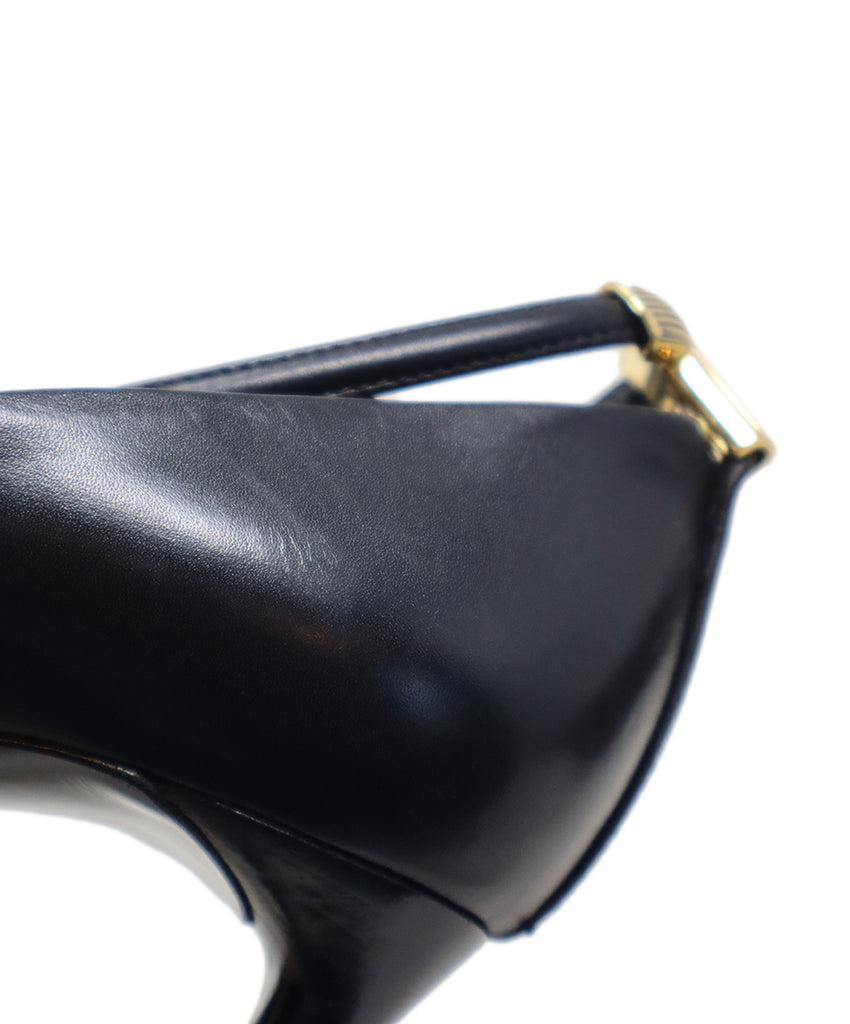 Tom Ford Black Leather Ankle Strap Heels 6